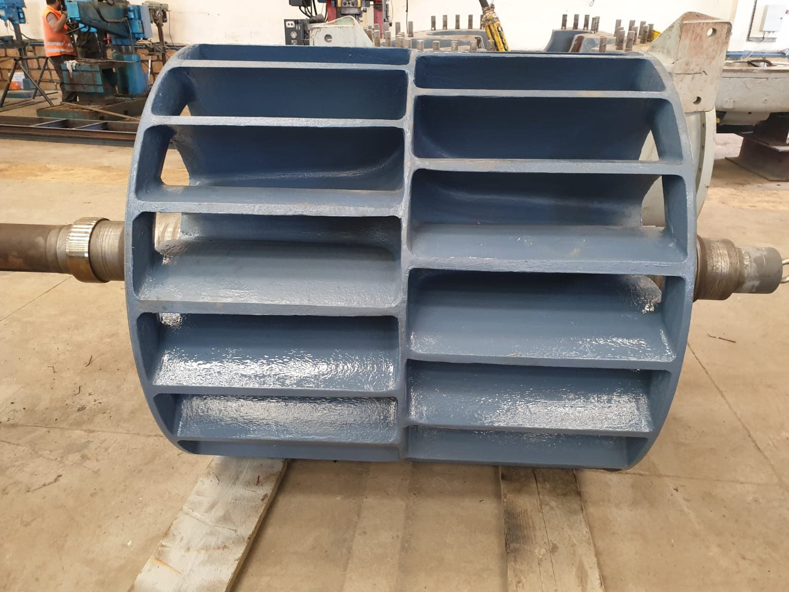 Remise en etat et protection d'un rotor de pompe a vide contre la corrosion - après